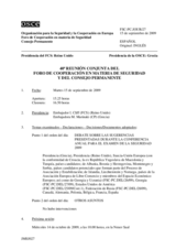 Journal of the 40th Joint Meeting of the Forum for Security Co-operation and the Permanent Council (es)