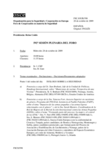 Journal of the 592nd Plenary Meeting of the Forum for Security Co-operation (es)