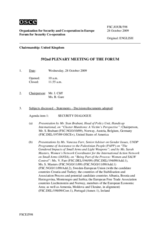 Journal of the 592nd Plenary Meeting of the Forum for Security Co-operation