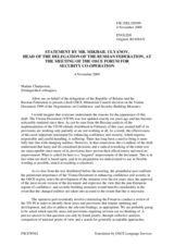 Statement by the Delegation of the Russian Federation, also on behalf of Belarus, on the proposal for a draft Ministerial Council decision on the Vienna Document 1999