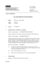 Journal of the 441st Plenary Meeting of the Forum for Security Co-operation (de)