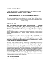 Interview with the Spokesperson of the OSCE Mission to Croatia, Jutarnji list (hr)