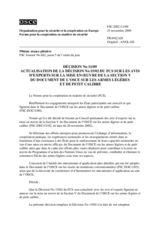 Forum for Security Co-operation Decision No. 11/09: Update of FSC Decision No. 15/02 on Expert Advice on Implementation of Section V of the OSCE Document on Small Arms and Light Weapons (fr)