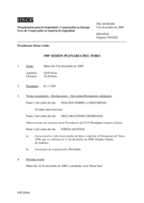 Journal of the 598th Plenary Meeting of the Forum for Security Co-operation (es)