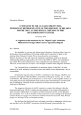 Statement by the Delegation of Belarus in response to the address by the Minister for Foreign Affairs and Co-operation of Spain, Miguel Angel Moratinos