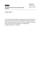 Statement by the Delegation of the Russian Federation in response to the address by the Minister for Foreign Affairs and Co-operation of Spain, Miguel Angel Moratinos (ru)