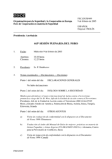 Journal of the 443rd Plenary Meeting of the Forum for Security Co-operation (es)