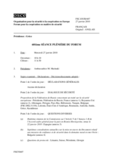 Journal of the 601st Plenary Meeting of the Forum for Security Co-operation (fr)