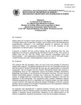 Statement by the Delegation of Armenia in response to the address by the Minister for Foreign Affairs and Co-operation of Spain, Miguel Angel Moratinos
