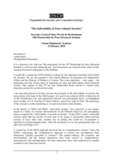 The Indivisibility of Euro-Atlantic Security