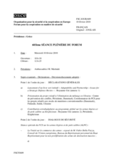 Journal of the 603rd Plenary Meeting of the Forum for Security Co-operation (fr)