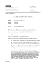 Journal of the 605th Plenary Meeting of the Forum for Security Co-operation (de)