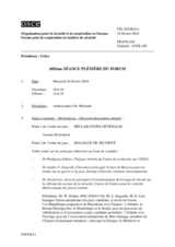 Journal of the 605th Plenary Meeting of the Forum for Security Co-operation (fr)