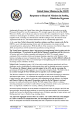 Statement by the Delegation of the United States in response to the report by the Head of the OSCE Mission to Serbia, Ambassador Dimitrios Kypreos
