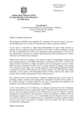 Statement by the Delegation of Moldova on Conflict Prevention and Crisis Management in the OSCE area