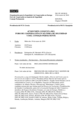 Journal of the 42nd Joint Meeting of the Forum for Security Co-operation and the Permanent Council (es)