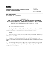 Forum for Security Co-operation Decision, subject to a silence procedure expiring on Friday, 4 March 2005, at 6 p.m.
