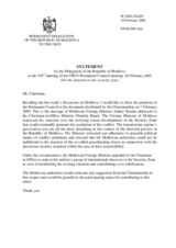 Statement by the Delegation of Moldova on the launching of a possible OSCE fact-finding mission to the Transdniestrian region of Moldova