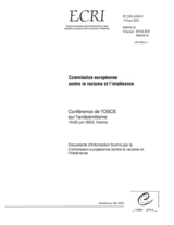 Information documents provided by the European Commission Against Racism and Intolerance (fr)