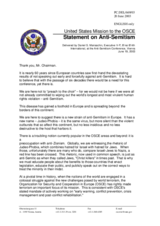 Statement by Daniel S. Mariaschin, Executive V-P, B'nai B'rith International