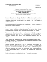 Statement by Ambassador Ömür Orhun, Permanent Representative of Turkey to the OSCE, session 3