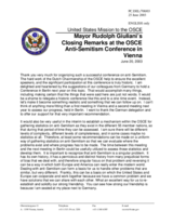 Closing remarks by Rudolph Giuliani, US