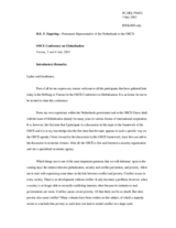 Statement by Chairman Frans Engering, Permanent Representative of the Netherlands to the OECD, opening session