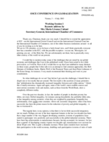 Keynote address by Maria Livanos Cattaui,  International Chamber of Commerce, session 1