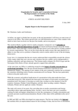 Report to the Permanent Council