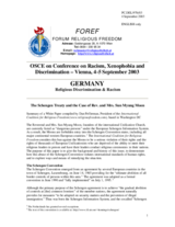 Contribution by Forum Religious Freedom (FOREF)