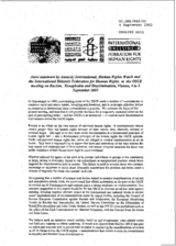 Joint statement by Amnesty International, Human Rights Watch and the International Helsinki Federation for Human Rights