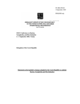 Statement by the Delegation of the Czech Republic, session 1