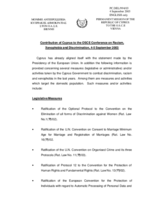 Contribution of Cyprus