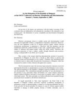 Statement by the delegation of the Republic of Bulgaria, session 1