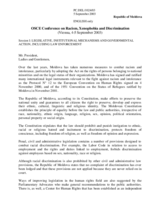 Statement by the delegation of the Republic of Moldova, session 1