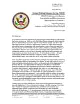 Intervention by Ralph Boyd, delegation of the United States, session 1