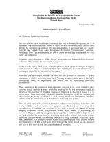 Statement under Current Issues: Freedom of the Media in Central Asia