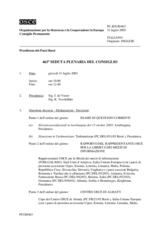 Journal of the 463rd Plenary Meeting of the Permanent Council (it)
