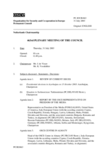 Journal of the 463rd Plenary Meeting of the Permanent Council