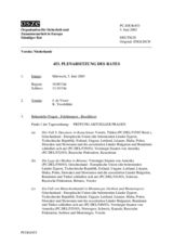 Journal of the 453rd Plenary Meeting of the Permanent Council (de)