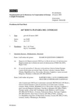 Journal of the 441st Plenary Meeting of the Permanent Council (it)