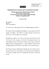 Opening Statement by OSCE Secretary General Marc Perrin de Brichambaut