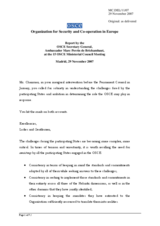 Opening Statement by Mr. Perrin de Brichambaut, Secretary General of the OSCE