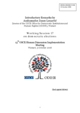 Working Session 17: Democratic Institutions, Human Dimension Implementation Meeting