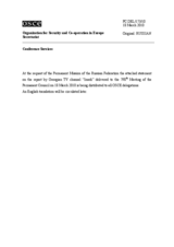 Statement by the Delegation of the Russian Federation on the news broadcast by the Imedi television channel in Georgia on 13 March 2010 (ru)