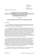 Statement by the Russian Federation on the gathering of Latvian legionaries in Riga on 16 March 2010