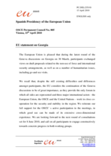 Statement by the Spanish Presidency of the Council of the European Union on the 10th round of the Geneva International Discussions, held in Geneva, Switzerland, on 30 March 2010