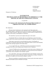 Statement by the Delegation of Uzbekistan in response to the statement by the Delegation of Tajikistan on humanitarian emergency in Tajikistan