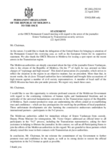 Statement by the Delegation of Moldova on the case of journalist Ernest Vardanean