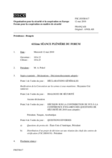 Journal of the 611th Plenary Meeting of the Forum for Security Co-operation (fr)